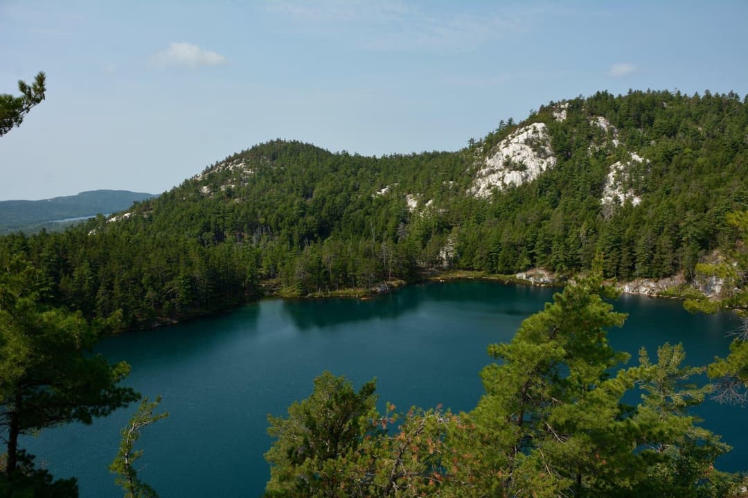 Overlook of lake in Killarney Provincial Park