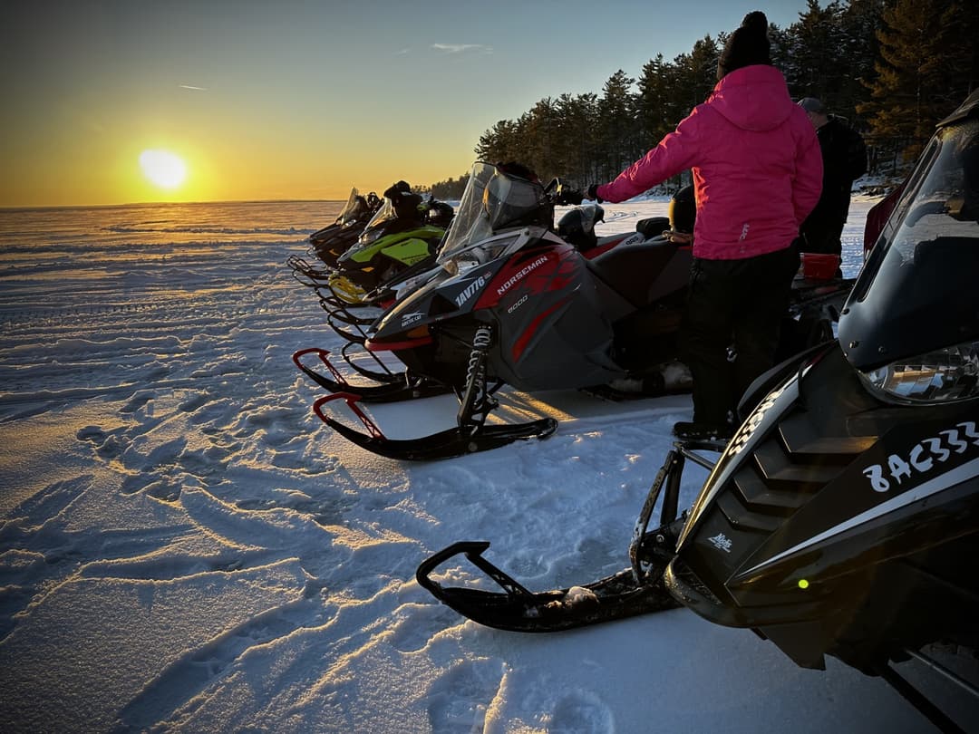 Jet skis in the winter